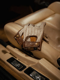 Knit Leather Riding Gloves