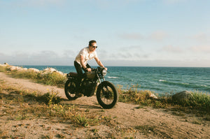 Beachman '64 riding on the california coast